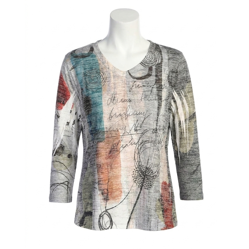 NEW JESS & JANE sonnet burnout high low top in grey multi